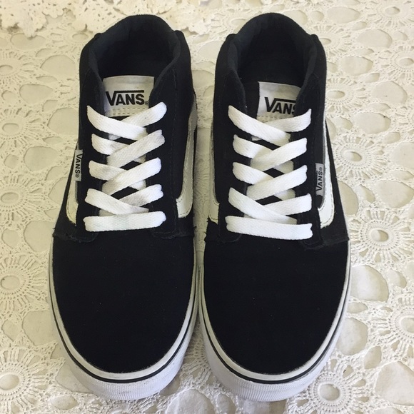 white canvas vans high tops